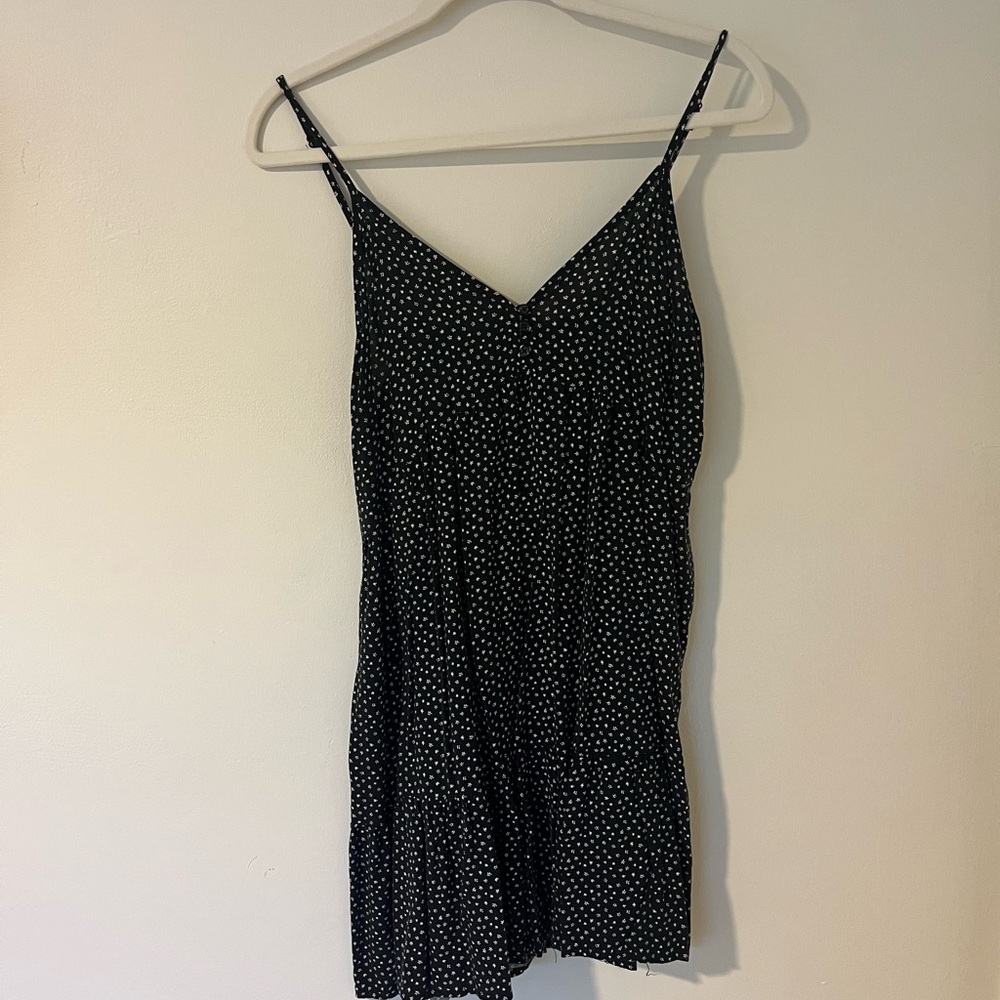 La Hearts Black and White Polka Dot Mini Dress